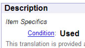 Condition -- used